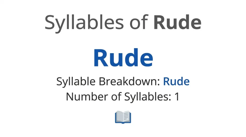 Syllables of "Rude"
