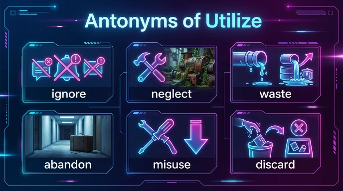 Antonyms of Utilize