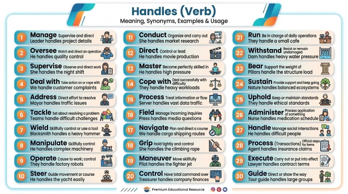 Handles (Verb)