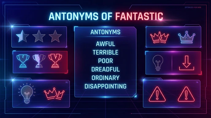 Antonyms of Fantastic
