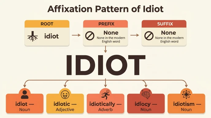Affixation Pattern of Idiot