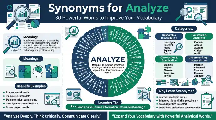 synonyms for analyze