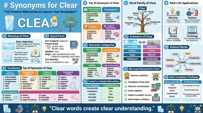 synonyms for clear