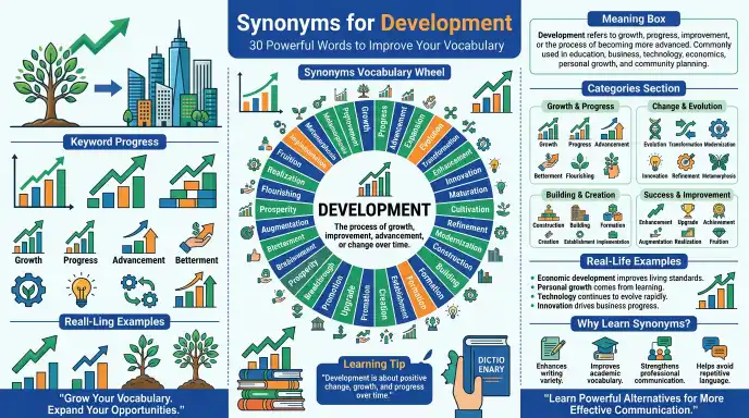 synonyms for development