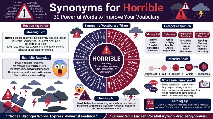 synonyms for horrible