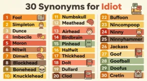 synonyms for idiot