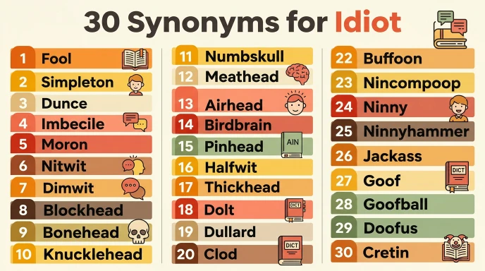 synonyms for idiot