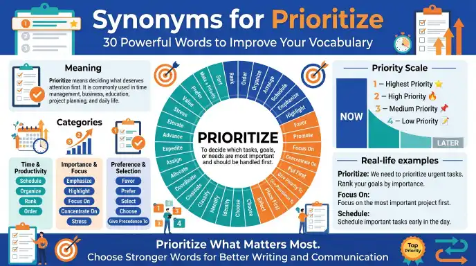 synonyms for prioritize