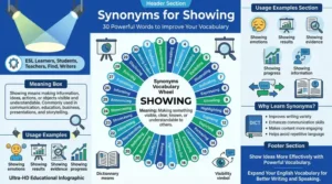 synonyms for showing