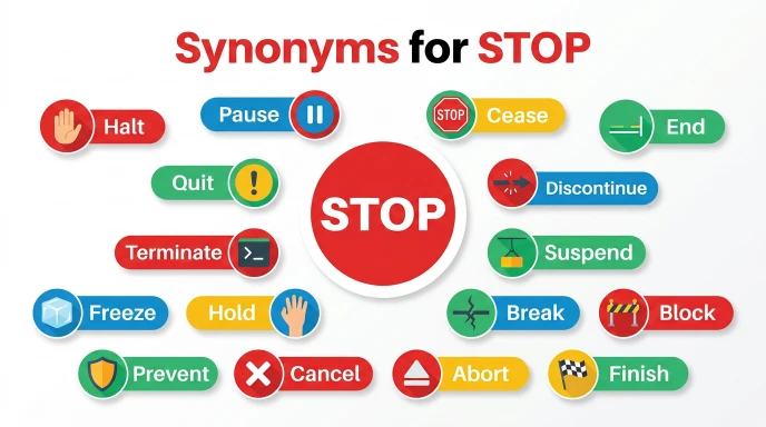Synonyms for Stop