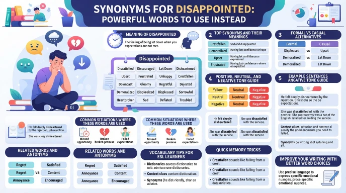 synonyms for disappointed