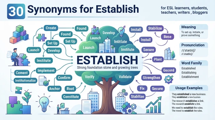 synonyms for establish