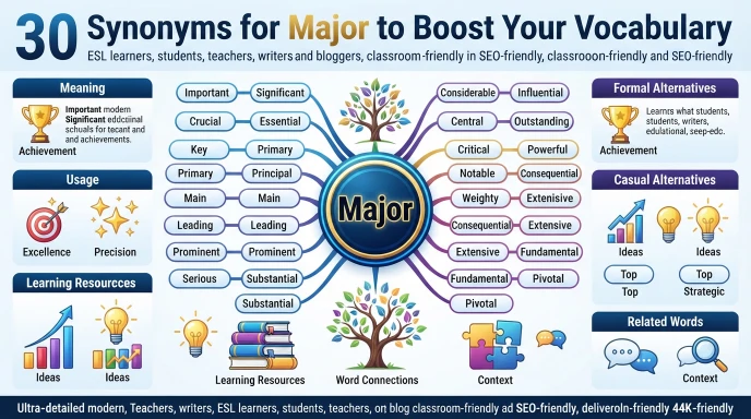 synonyms for major