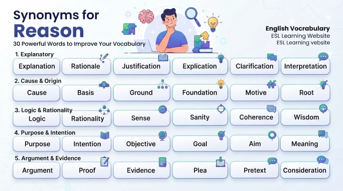 synonyms for reason