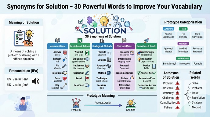 synonyms for solution