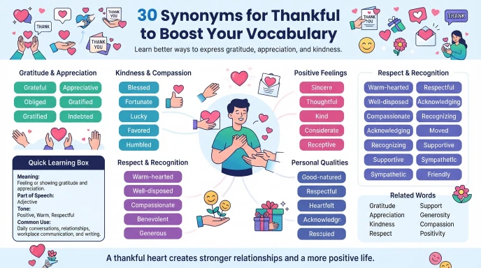 synonyms for thankful