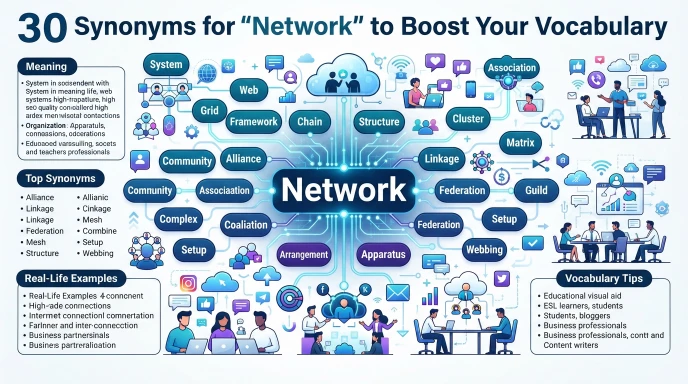 synonyms for network